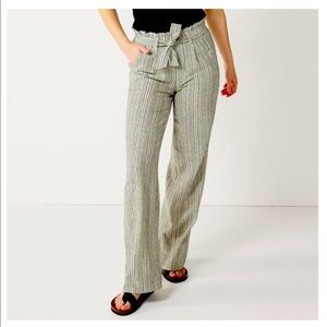 Wide leg linen pants